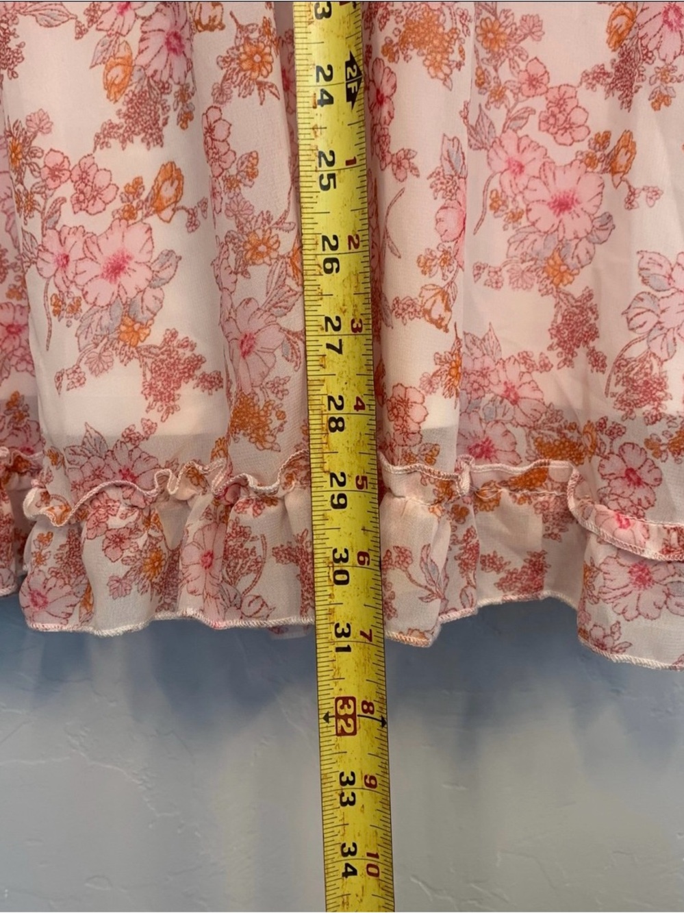 Dokotoo Pink White Floral Ruffle Deep V Neck Mini Dress Plus Size 2XL - Picture 9 of 12